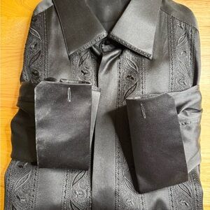 Elegant Black Embroidered Shirt